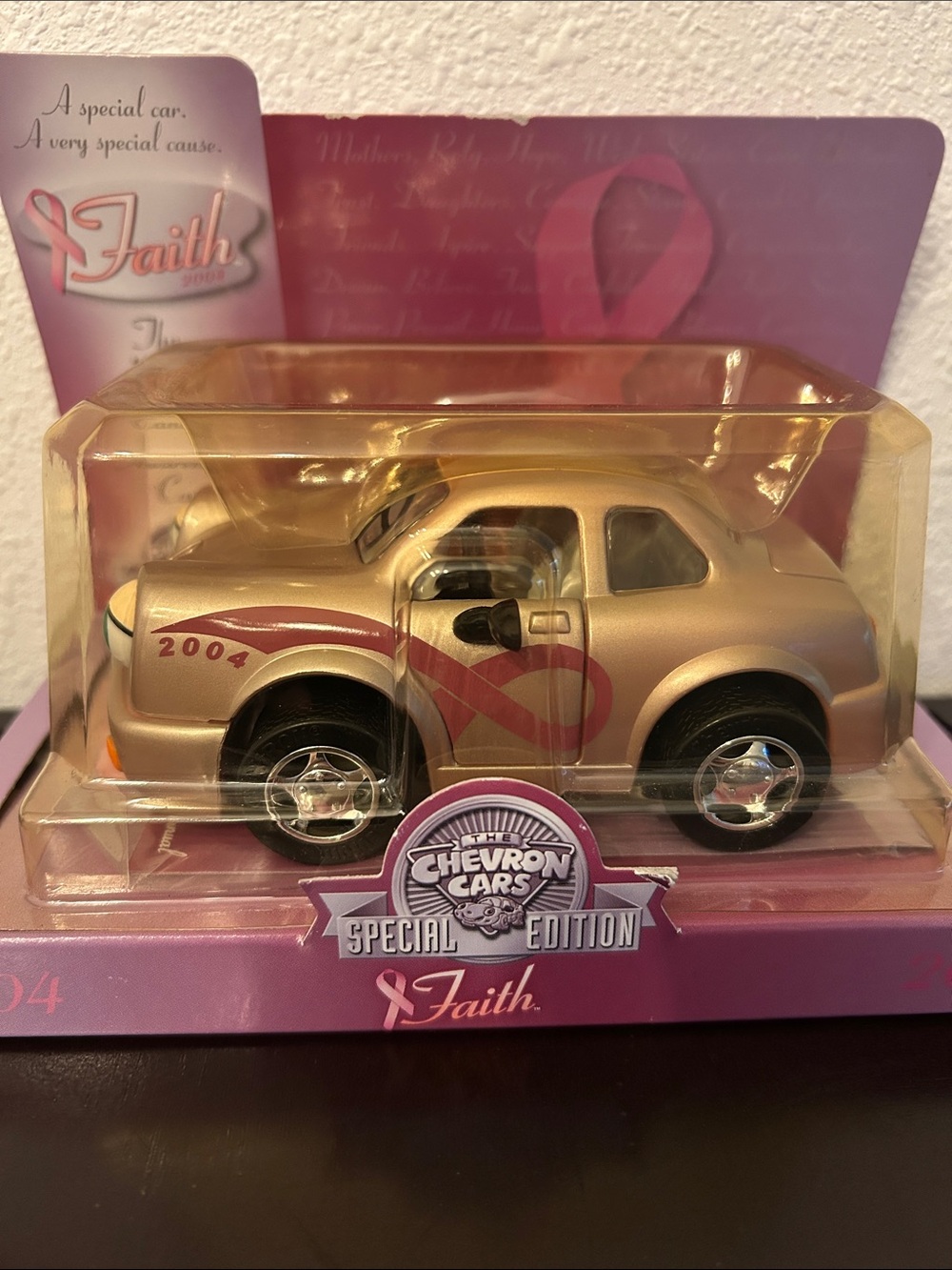 Vintage 2004 Chevron Cars Special Edition "Faith" breast cancer awareness car